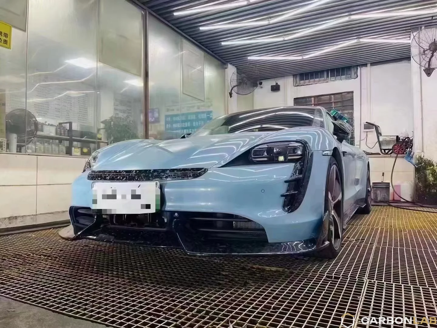 Porsche Taycan MANSORY Style Carbon Fiber Body Kit for Porsche Taycan – Front Splitter, Diffuser & Spoiler